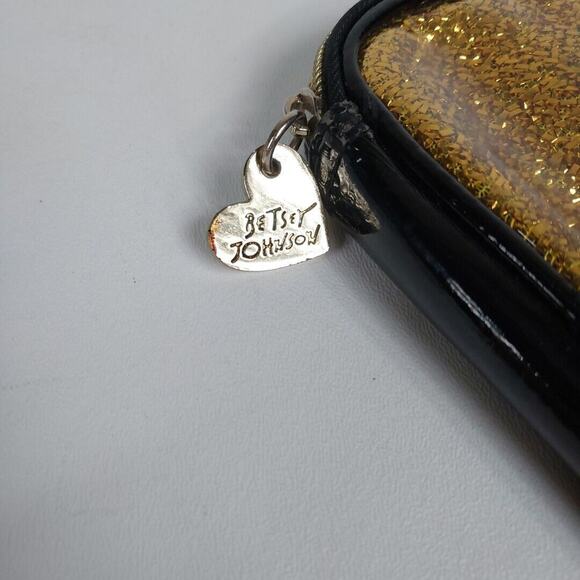 Betsey Johnson Gold Glitter Tablet Sleeve Case Bag Notebook - Picture 9 of 11